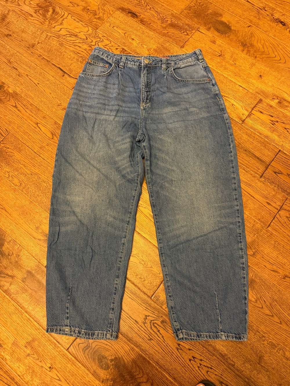 Pilcro The Breaker Blue Flare & Wide Leg barrel Jeans 31 great condition - Picture 2 of 4
